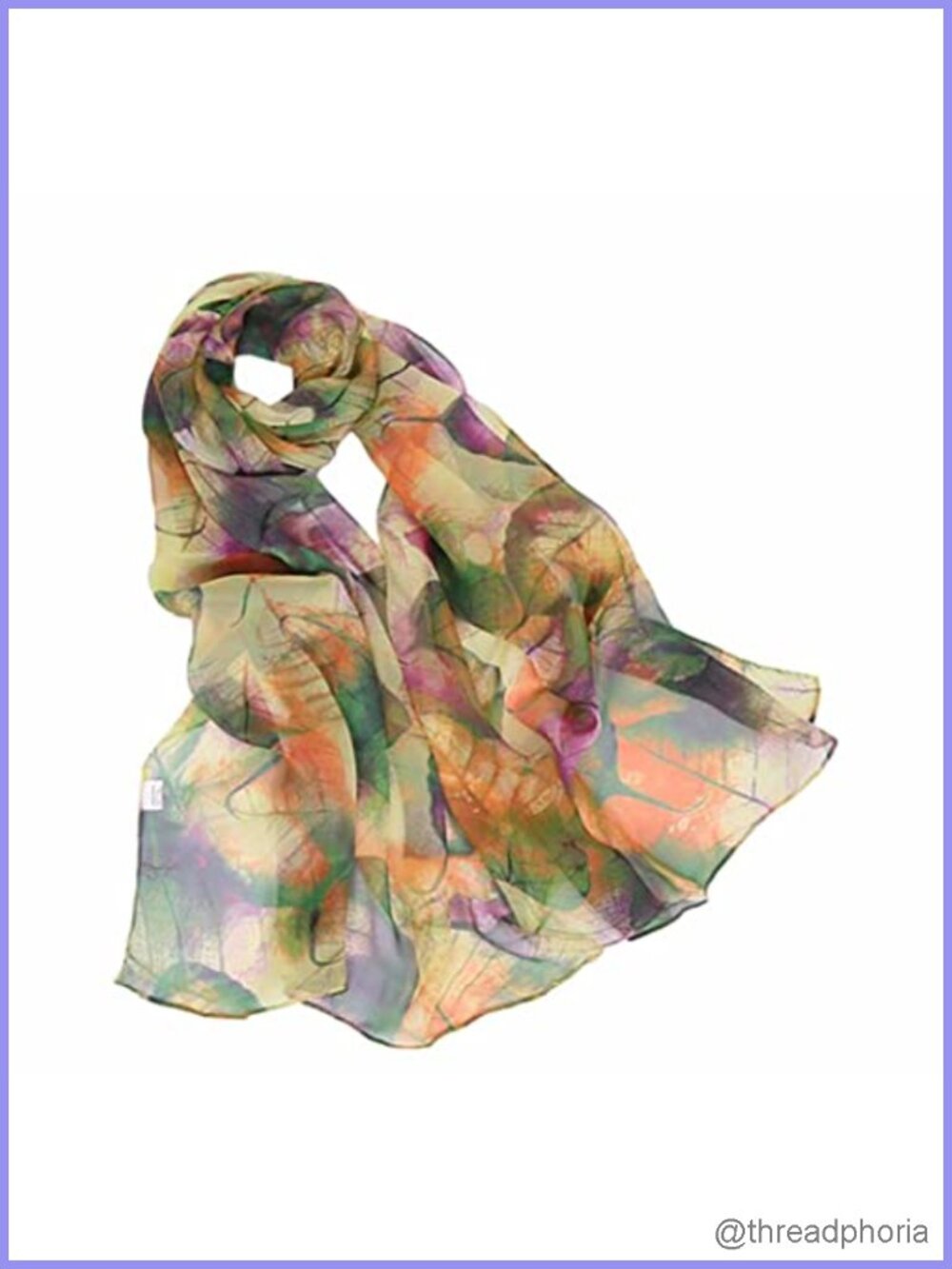 Womens Lightweight Sheer Floral Scarf Shawl Wrap 100% Polyester